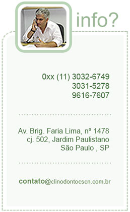 Informacoes ligue 11 30315278 ou 11 30326749 ou 11 996167607 Clinica Odontologica CSCN avenida Faria Lima 1478 Jardim Paulistano em São Paulo SP